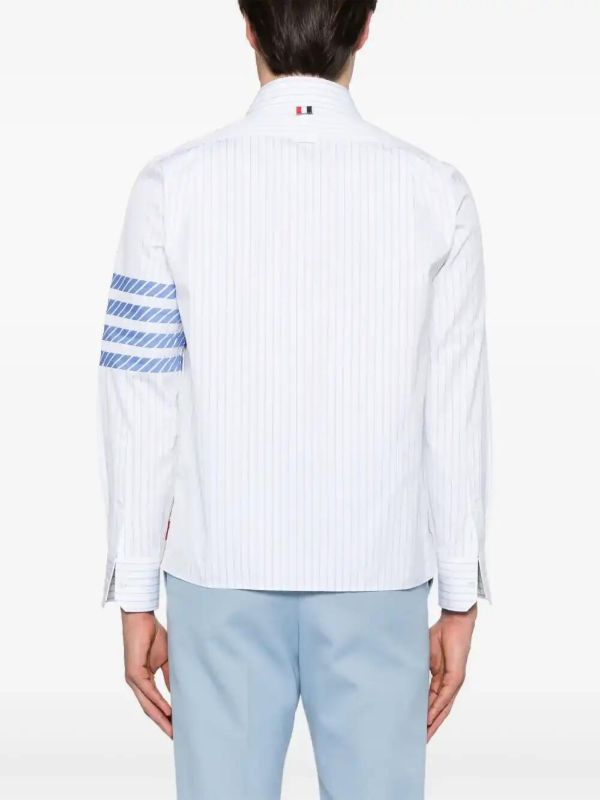 Thom Browne Striped 4-bar Shirt | Browns Shirts