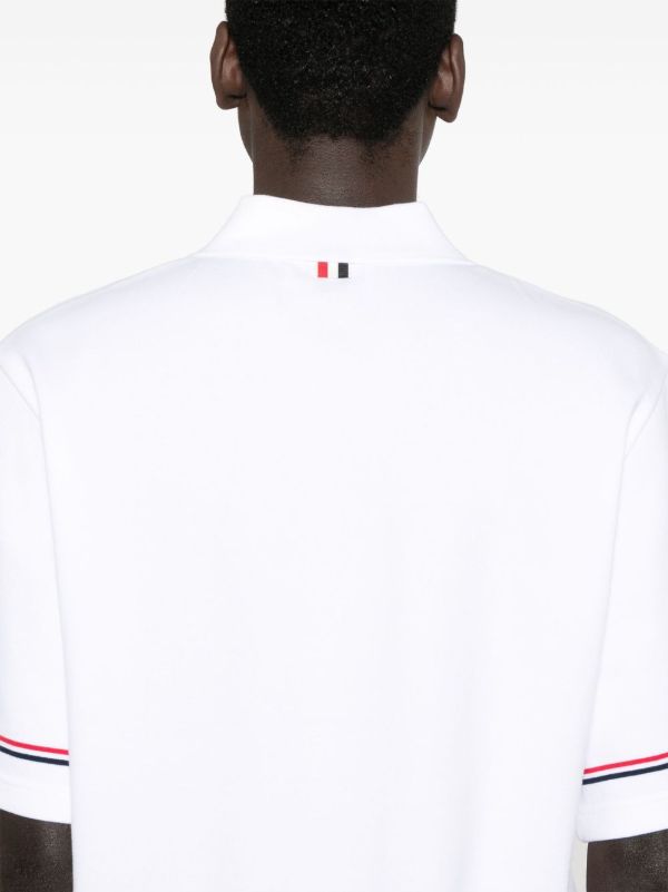 Thom Browne Striped Polo Shirt | Browns Polo Shirts