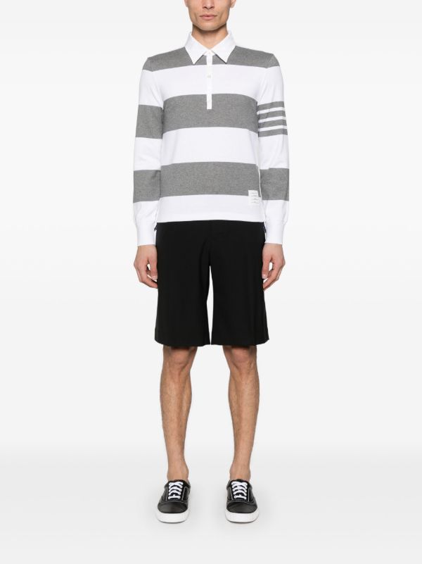 Thom Browne Striped Polo Shirt | Browns Polo Shirts