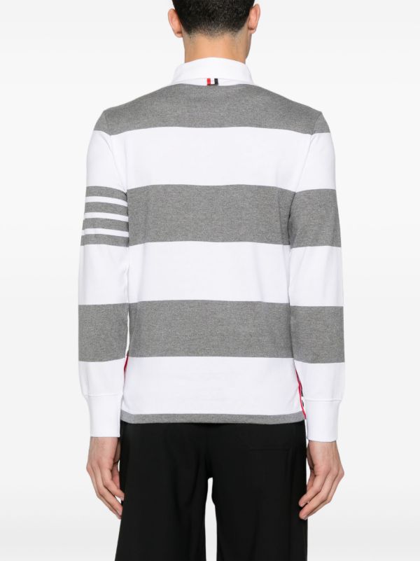 Thom Browne Striped Polo Shirt | Browns Polo Shirts
