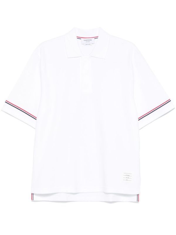 Thom Browne Striped Polo Shirt | Browns Polo Shirts