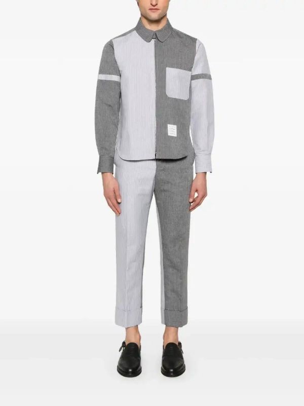 Thom Browne Striped Trousers | Browns Cropped Pants