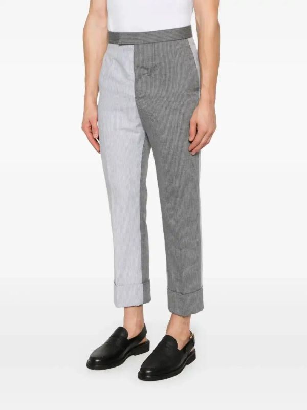 Thom Browne Striped Trousers | Browns Cropped Pants