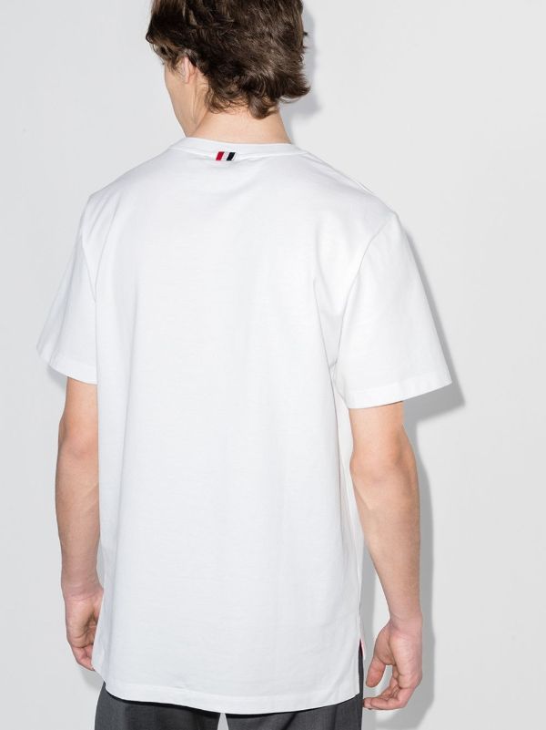 Thom Browne White Cotton T-shirt | Browns T-Shirts