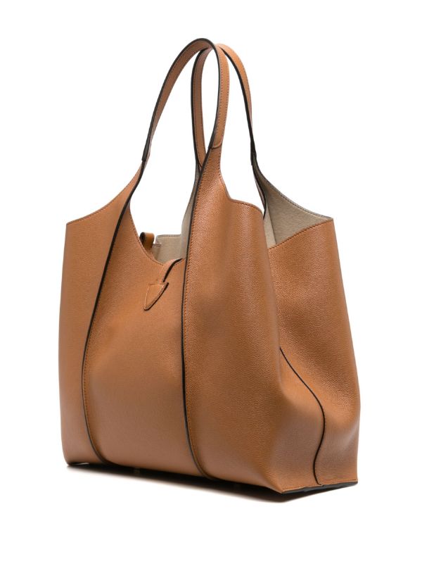 Tod's Brown T Timeless Medium Leather Tote Bag | Browns Tote Bags