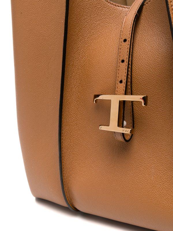 Tod's Brown T Timeless Medium Leather Tote Bag | Browns Tote Bags