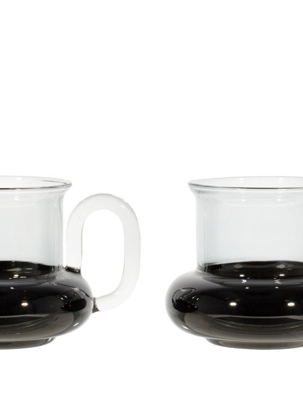 Tom Dixon Black Bump Glass Teacup Set | Browns Homeware