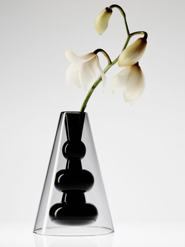 Tom Dixon Black Bump Glass Vase | Browns Homeware