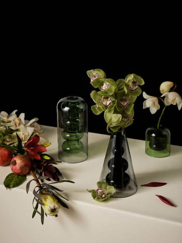 Tom Dixon Black Bump Glass Vase | Browns Homeware