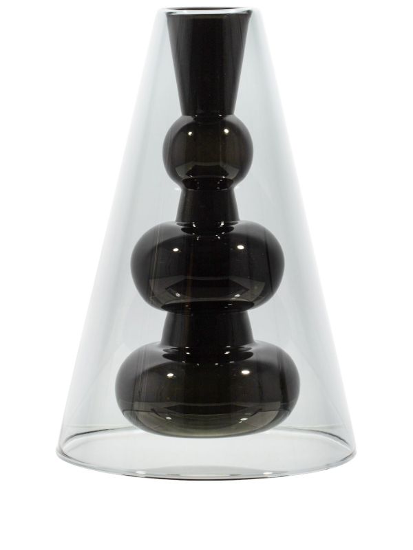 Tom Dixon Black Bump Glass Vase | Browns Homeware