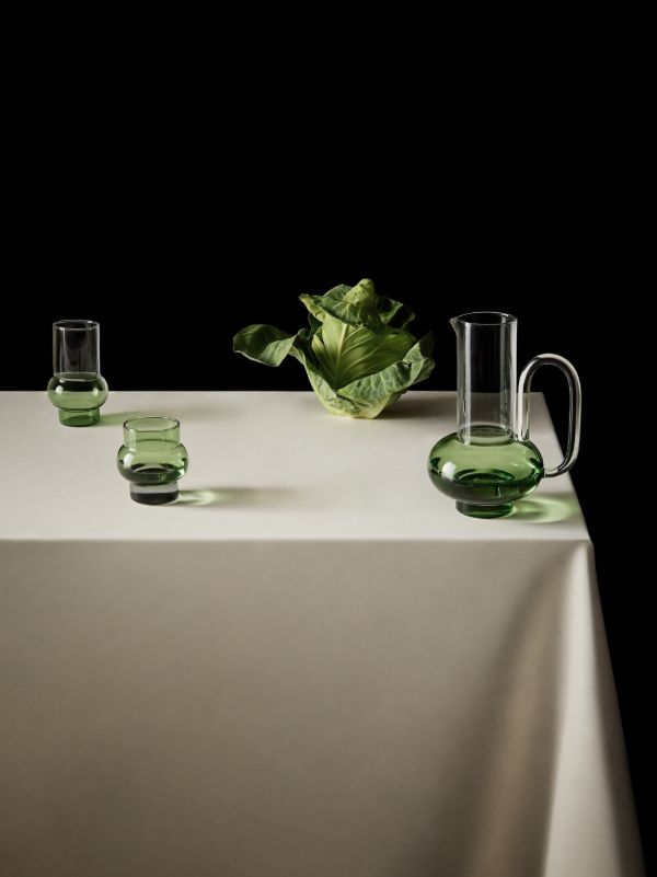 Tom Dixon Green Bump Tall Glasses Set | Browns Homeware