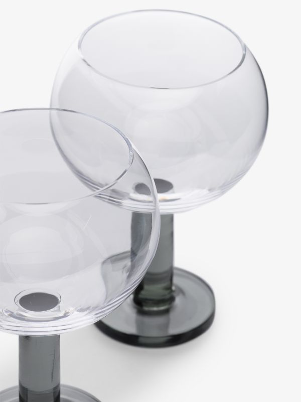 Tom Dixon Grey Puck Balloon Glasses Set | Browns Glassware
