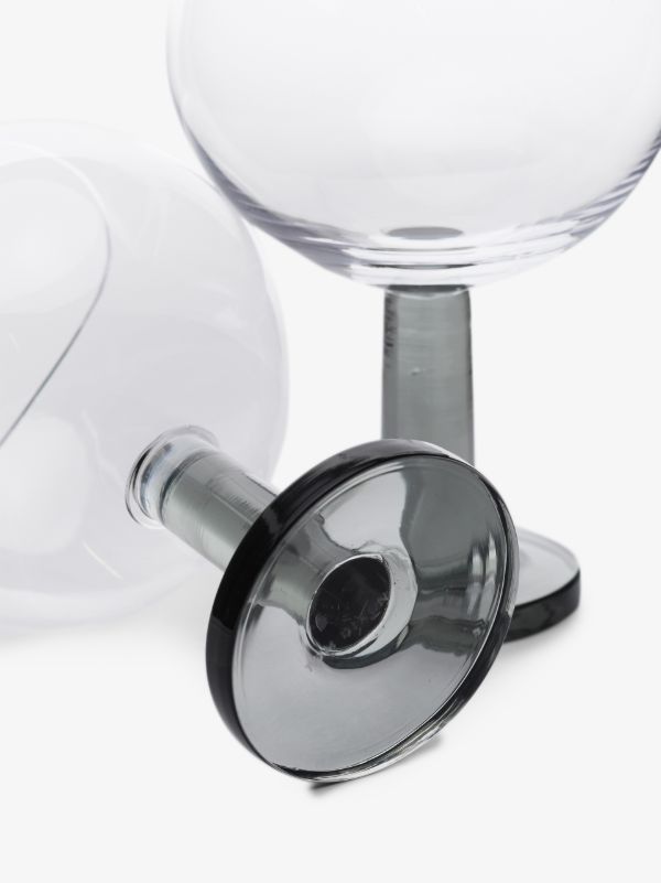Tom Dixon Grey Puck Balloon Glasses Set | Browns Glassware