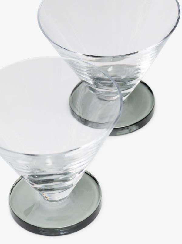 Tom Dixon Grey Puck Cocktail Glass Set | Browns Glassware