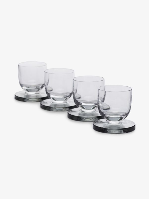 Tom Dixon Grey Puck Shot Glasses Set | Browns Glassware
