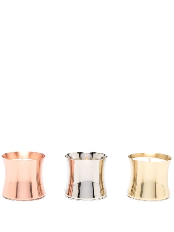 Tom Dixon silver-tone Eclectic candle gift set | Browns Candles