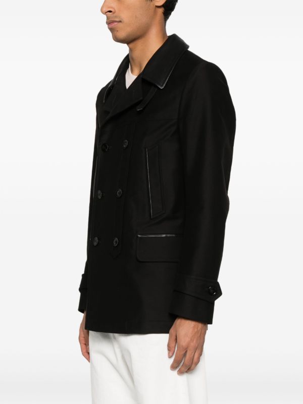 TOM FORD Black Double-Breasted Coat | Browns Double Breasted Coats