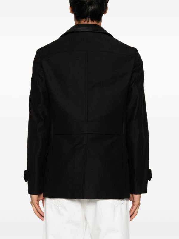 TOM FORD Black Double-Breasted Coat | Browns Double Breasted Coats