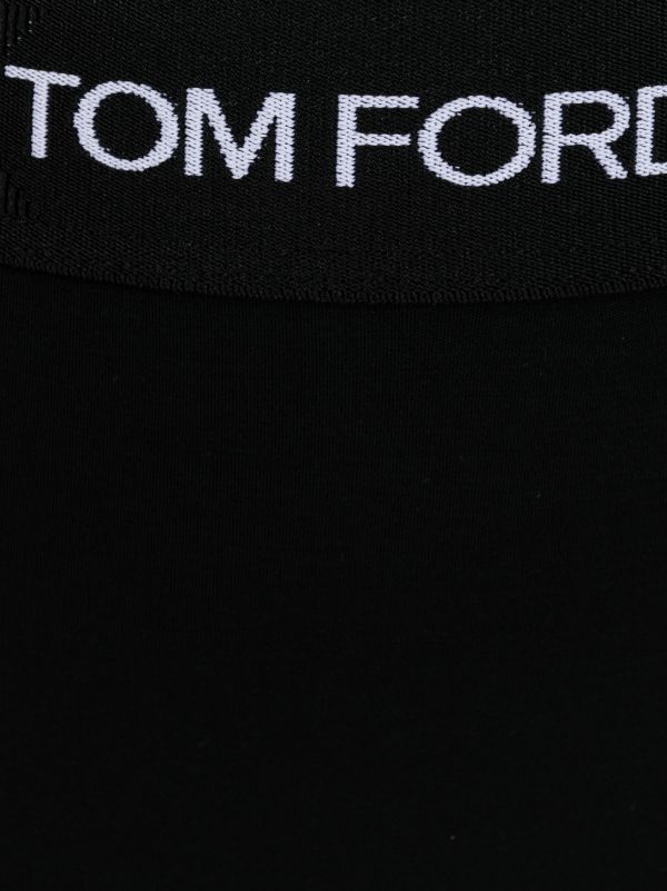 TOM FORD Black High Waist Logo Band Boxer Briefs | Browns Panties