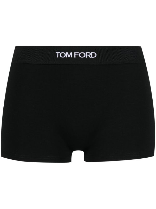 TOM FORD Black High Waist Logo Band Boxer Briefs | Browns Panties