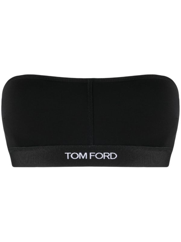 TOM FORD black logo bandeau bralette | Browns Bras