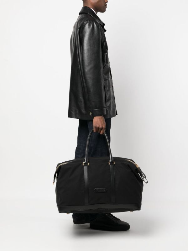 TOM FORD Black Logo Lozenge Holdall | Browns Luggage & Holdalls
