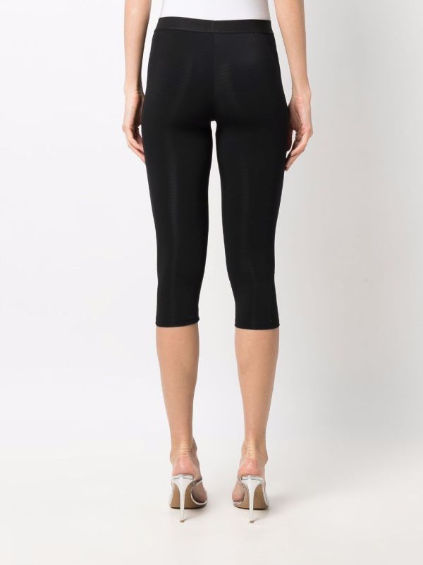 TOM FORD Black Logo Waistband Cropped Leggings | Browns Leggings