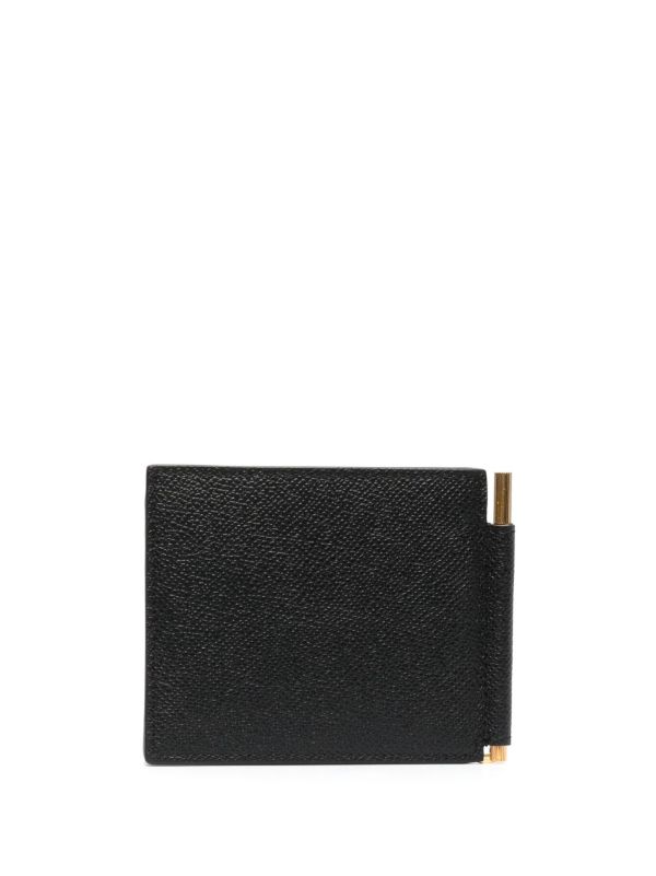 TOM FORD Black T Line Money Clip Leather Wallet | Browns Wallets & Billfolds