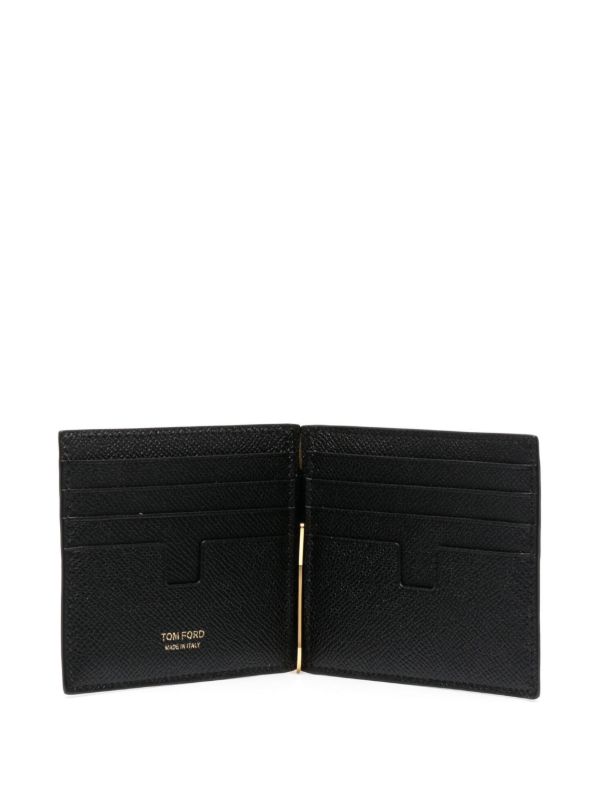 TOM FORD Black T Line Money Clip Leather Wallet | Browns Wallets & Billfolds