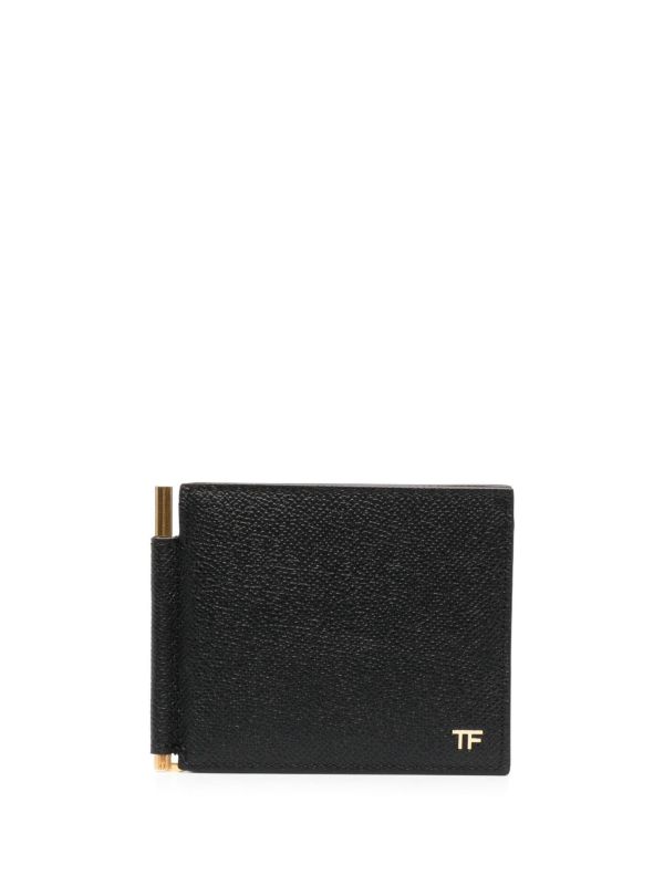 TOM FORD Black T Line Money Clip Leather Wallet | Browns Wallets & Billfolds