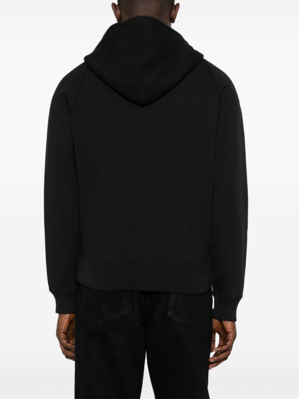 TOM FORD Black Zip-up Cotton Hoodie | Browns Hoodies