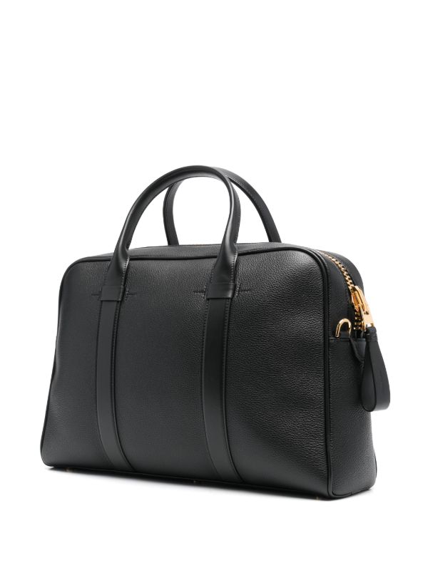 TOM FORD BlackGrained Leather Tote Bag | Browns Tote Bags
