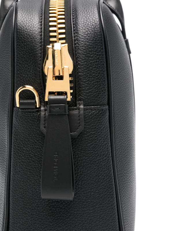 TOM FORD BlackGrained Leather Tote Bag | Browns Tote Bags