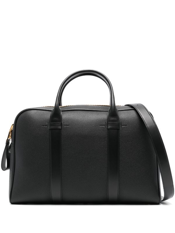 TOM FORD BlackGrained Leather Tote Bag | Browns Tote Bags