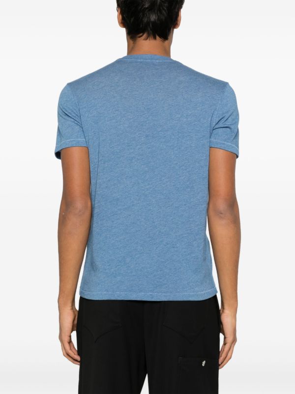 TOM FORD Blue Mélange-Effect T-Shirt | Browns T-Shirts