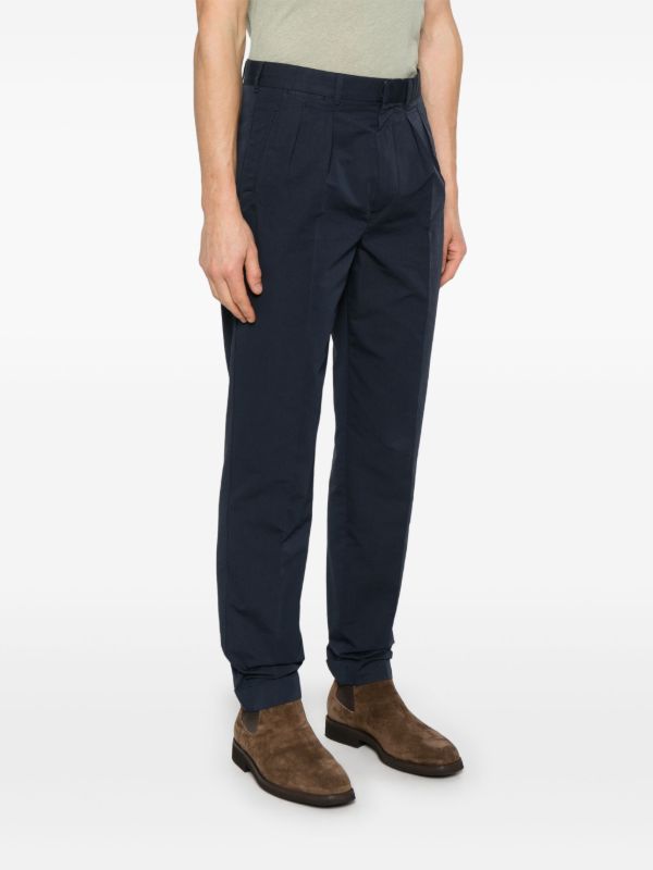 TOM FORD Double-Pleated Poplin Tapered Trousers | Browns Tapered Pants