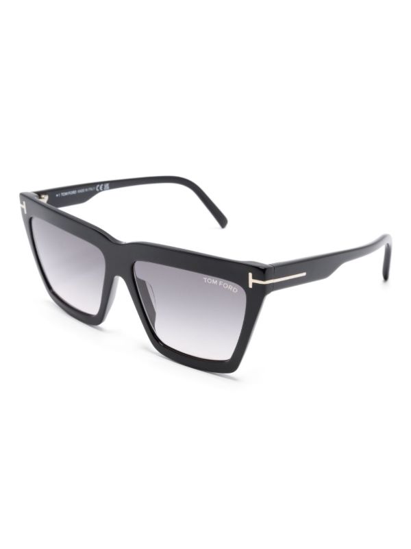 TOM FORD Eyewear Black Eden Geometric-Frame Sunglasses | Browns Sunglasses