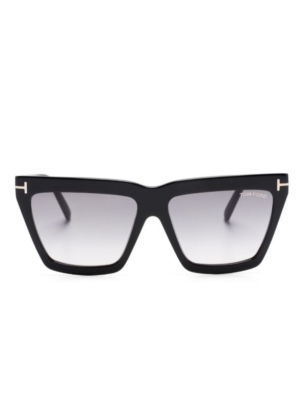 TOM FORD Eyewear Black Eden Geometric-Frame Sunglasses | Browns Sunglasses