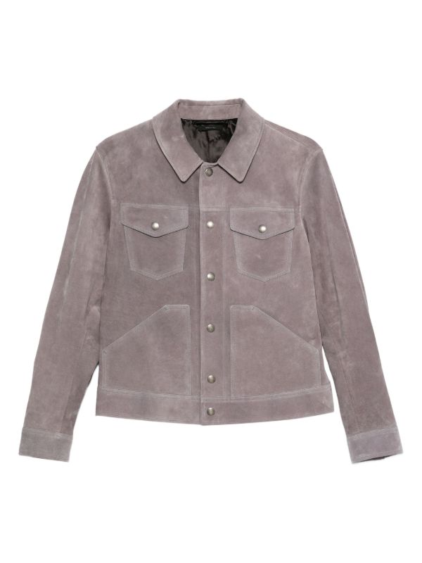 TOM FORD flap-pocket suede jacket | Browns Leather Jackets
