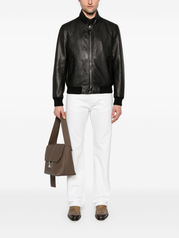 TOM FORD Harrington Leather Jacket | Browns Leather Jackets