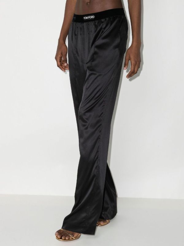 TOM FORD High-waisted Straight-leg Silk Trousers | Browns Straight-Leg Pants