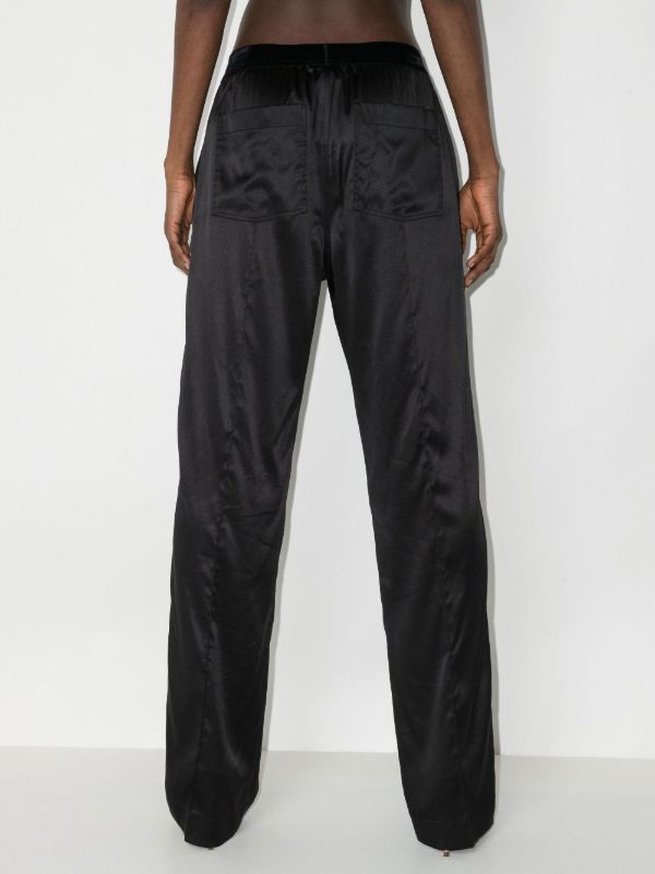 TOM FORD High-waisted Straight-leg Silk Trousers | Browns Straight-Leg Pants