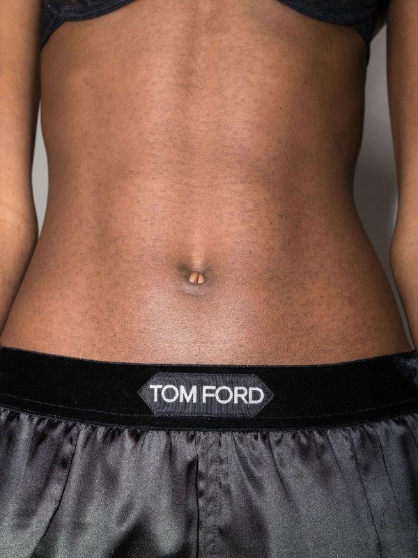 TOM FORD High-waisted Straight-leg Silk Trousers | Browns Straight-Leg Pants