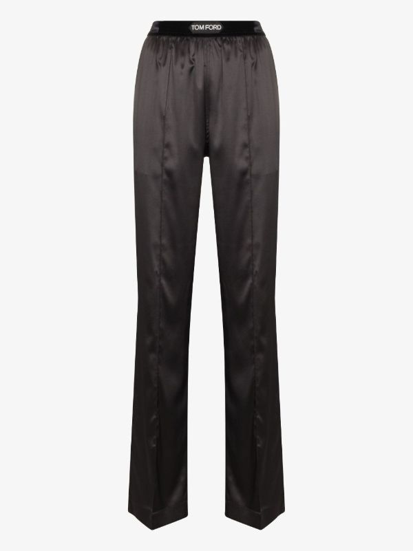TOM FORD high-waisted straight-leg silk trousers | Browns Straight-Leg Pants