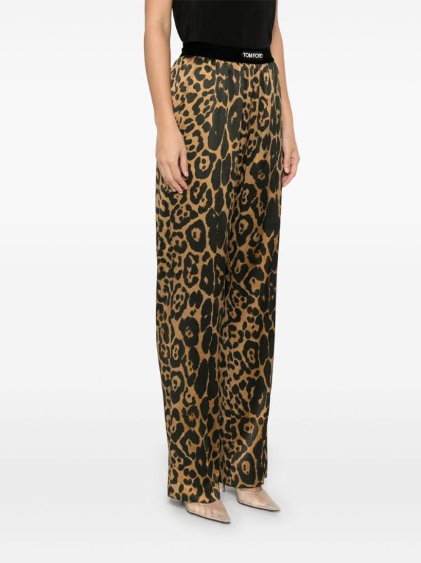 TOM FORD Leopard-Print Straight Trousers | Browns Straight-Leg Pants