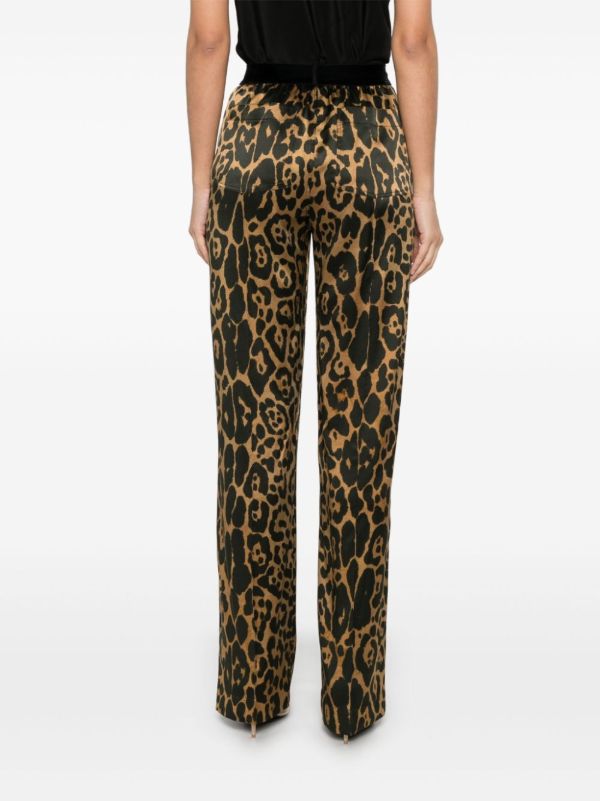 TOM FORD Leopard-Print Straight Trousers | Browns Straight-Leg Pants
