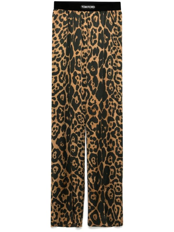 TOM FORD Leopard-Print Straight Trousers | Browns Straight-Leg Pants