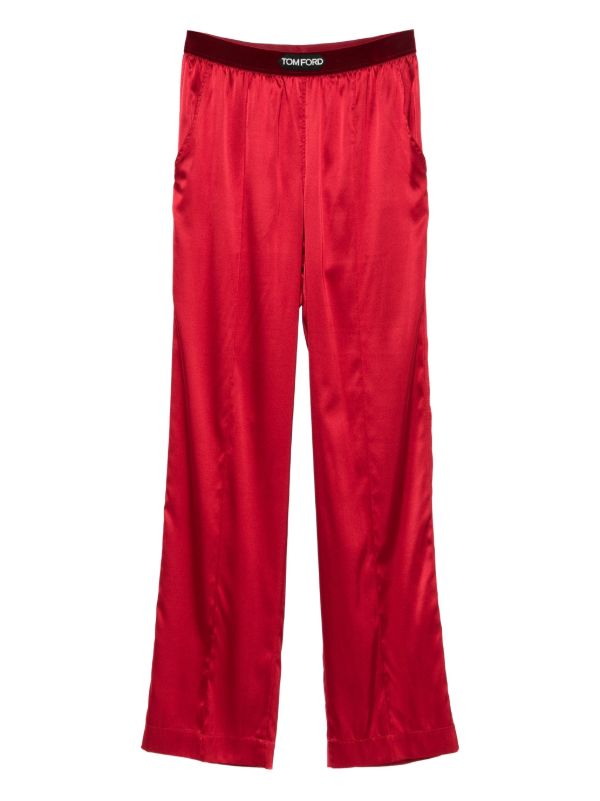 TOM FORD logo-patch trousers | Browns Straight-Leg Pants