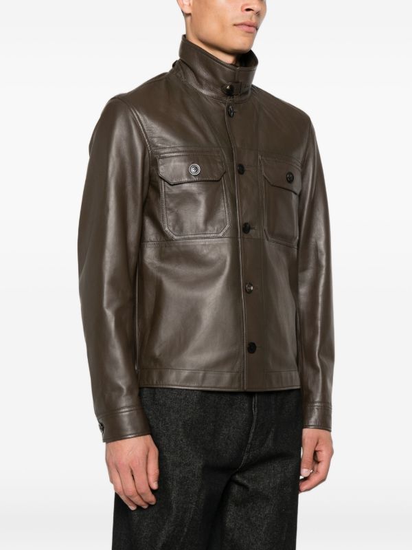 TOM FORD Oversized Leather Jacket | Browns Leather Jackets