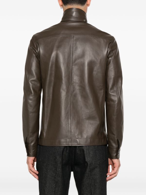 TOM FORD Oversized Leather Jacket | Browns Leather Jackets